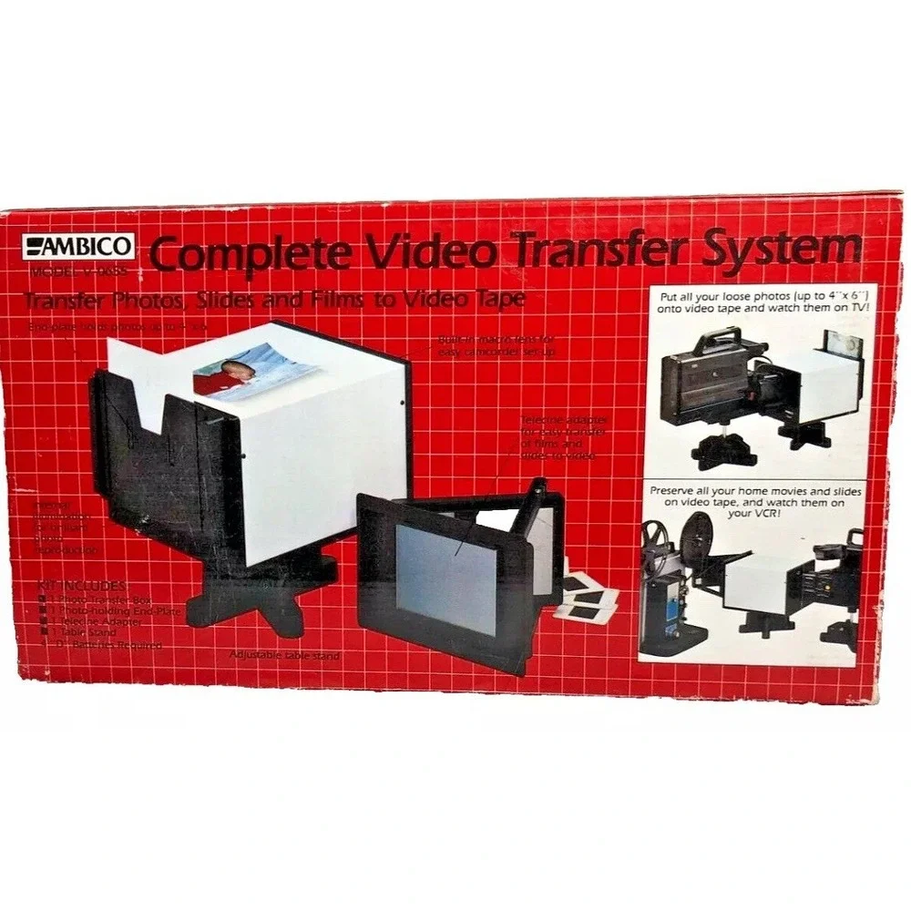 NEW Old Stock AMBICO V-0655 Complete Video Transfer System Slide/Photo To Video